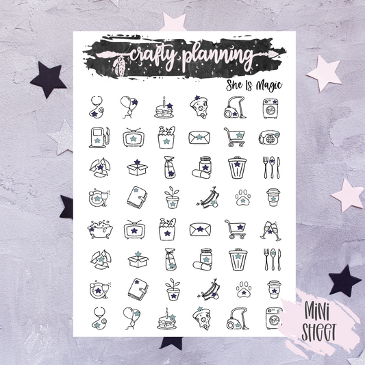 She Is Magic - A La Carte - Weekly Vertical Planner Kit