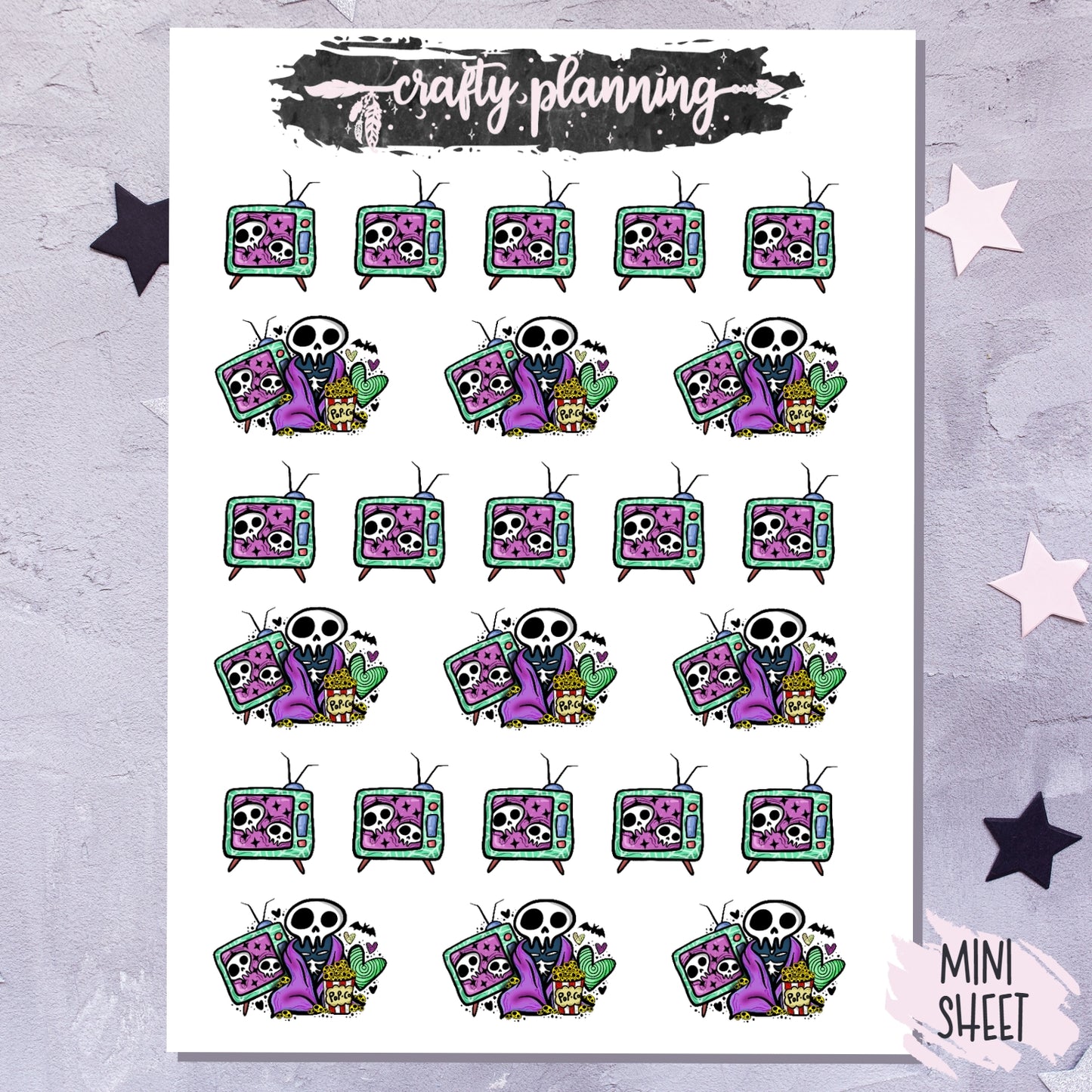 Goth TV - Mini Sticker Sheet