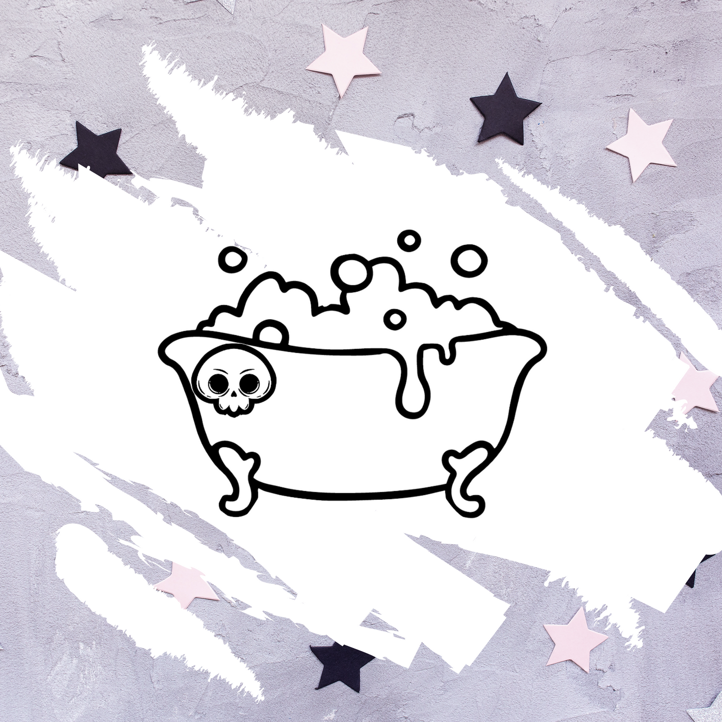 Skull Bath Icons - Mini Sticker Sheet