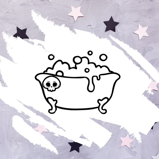 Bath - Skull Icons - Mini Sticker Sheet