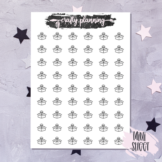 Delivery Icons, Happy Mail Icons, Skull Stickers, Functional Stickers, Planner Icons, Goth Stickers, Gothic Stickers, Planner Stickers