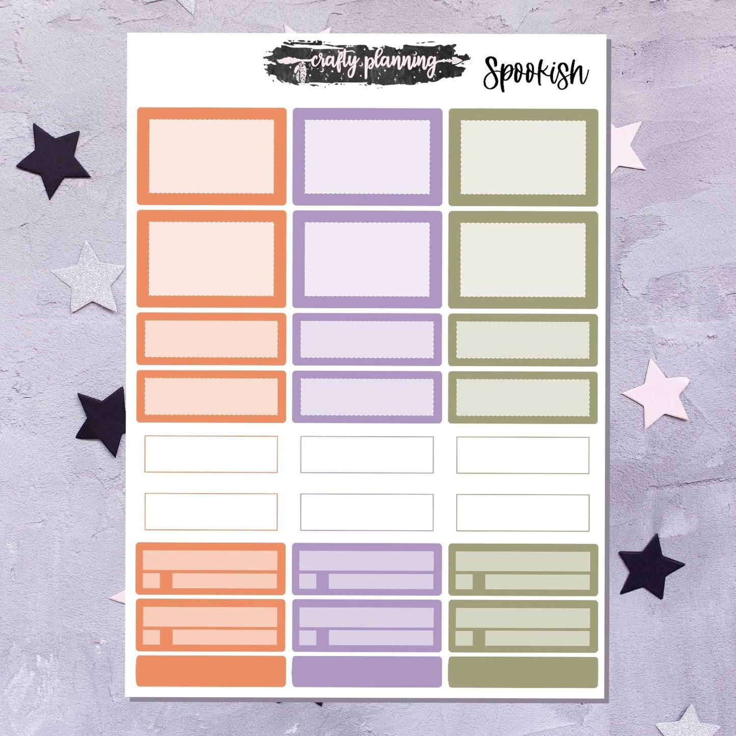 Spookish - A La Carte - Weekly Vertical Planner Kit