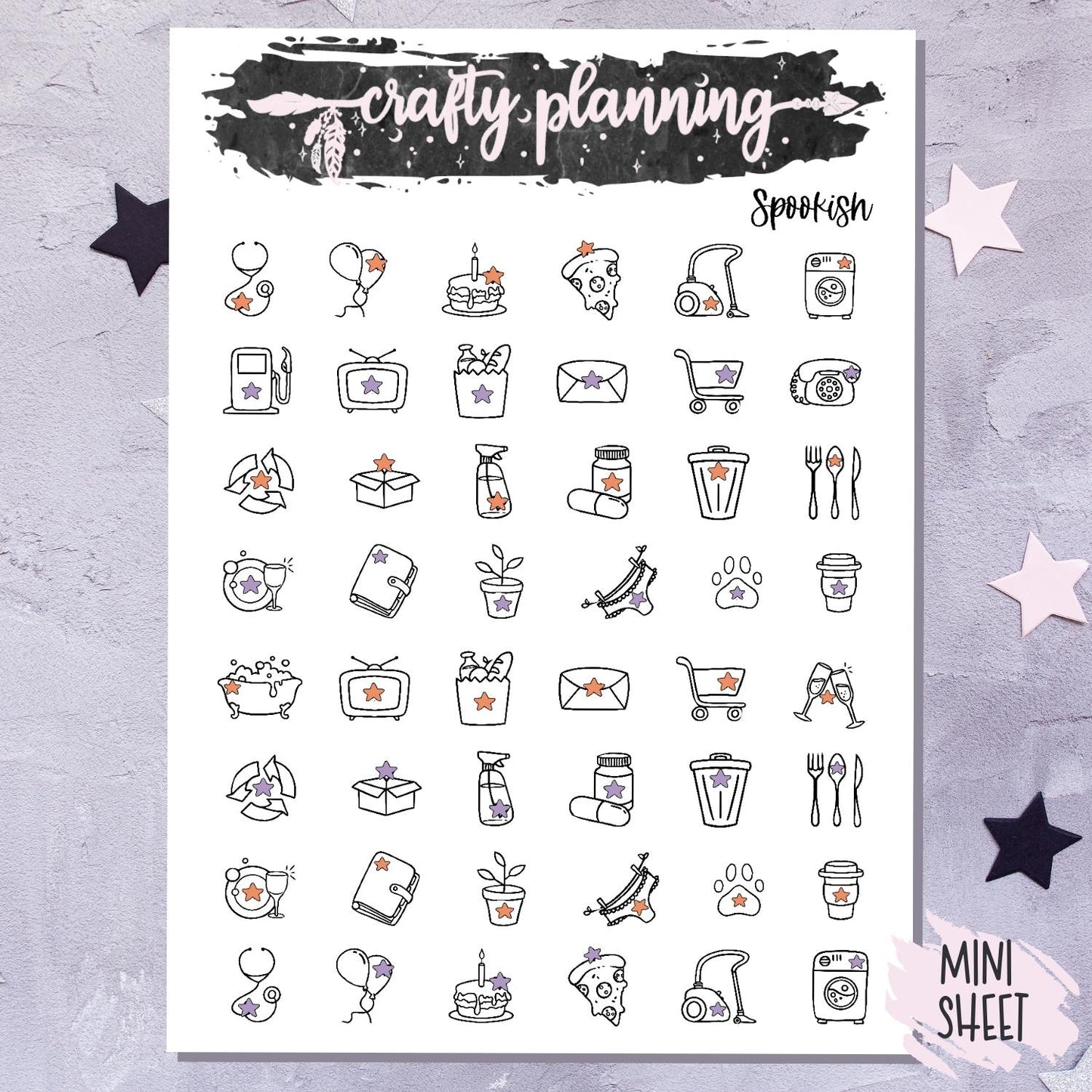 Spookish - A La Carte - Weekly Vertical Planner Kit