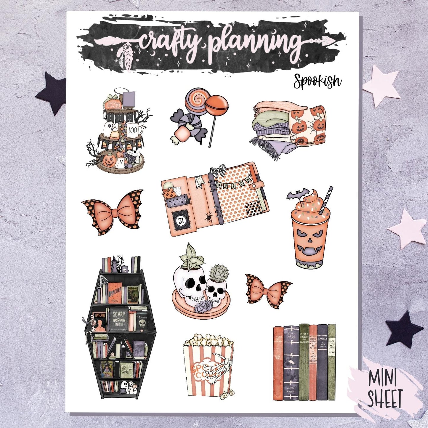 Spookish - A La Carte - Weekly Vertical Planner Kit