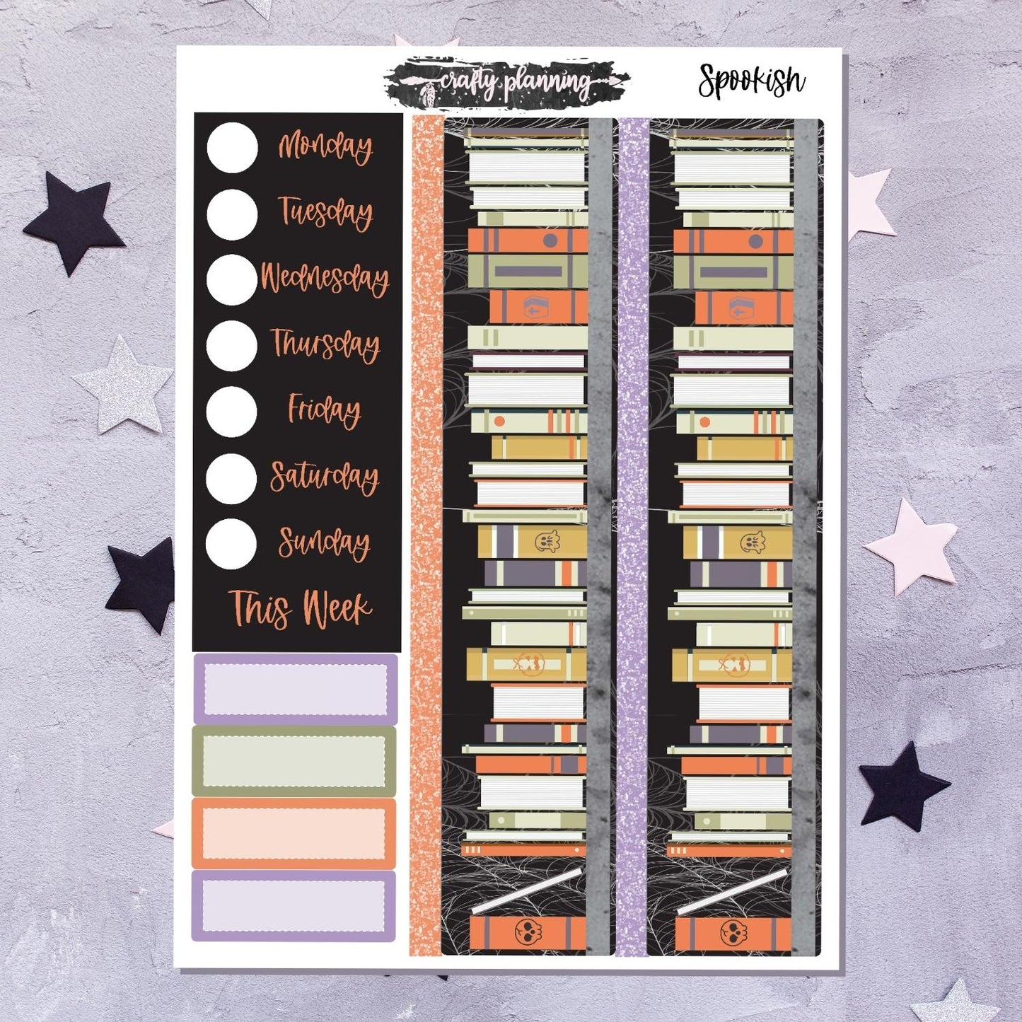 Spookish - A La Carte - Weekly Vertical Planner Kit