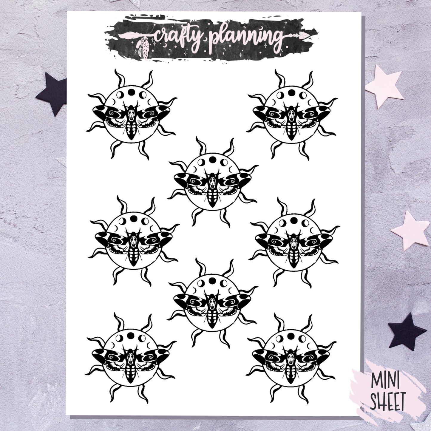Sun Moths - Mini Sticker Sheet