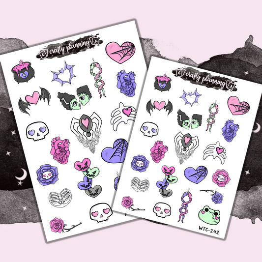 Pastel Goth Valentine - Mini & Large Deco Sheet