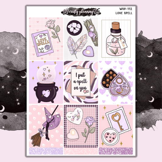 Love Spell - Weekly Vertical Planner Kit