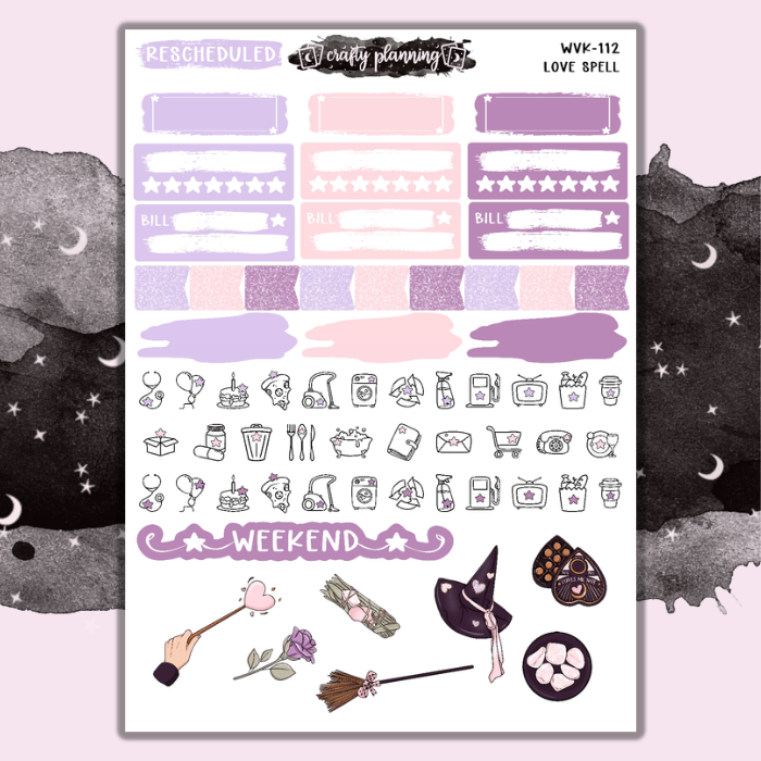 Love Spell - Weekly Vertical Planner Kit