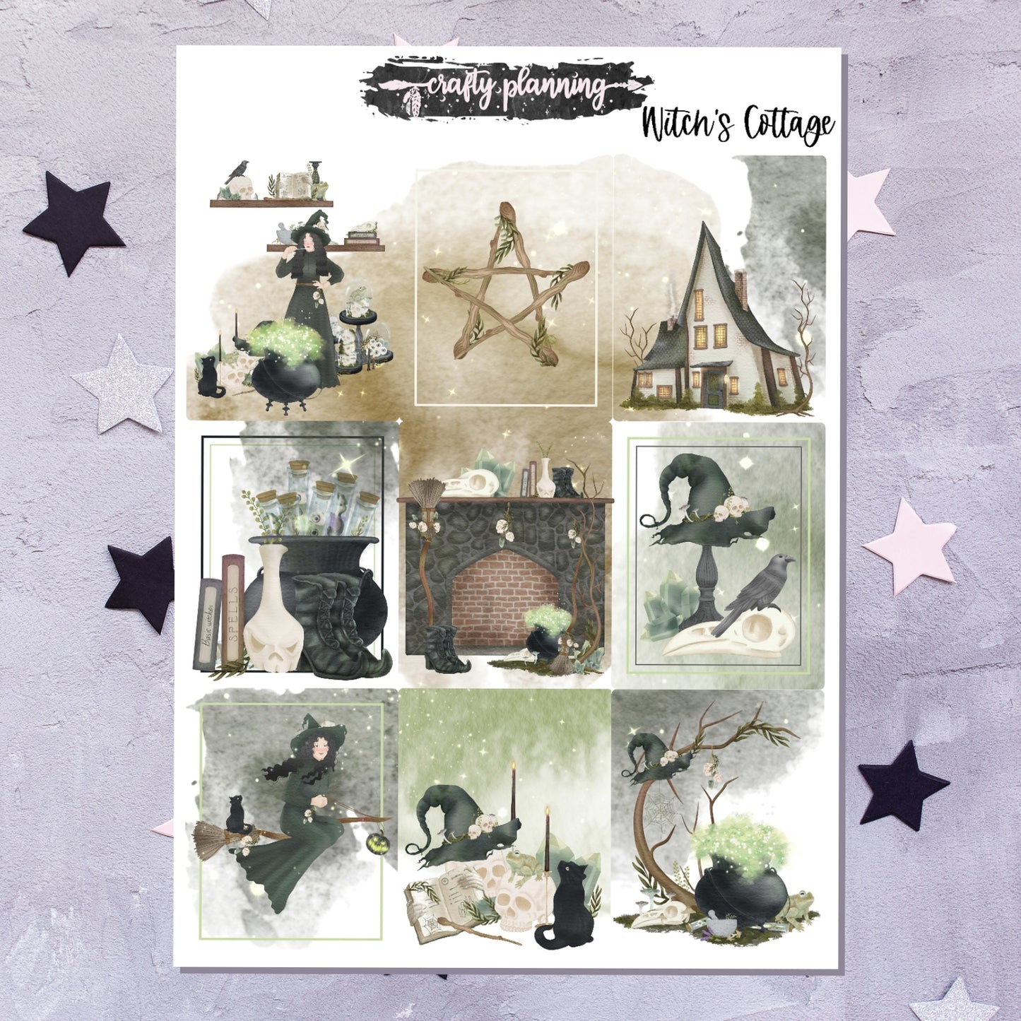 Witch's Cottage - A La Carte - Weekly Vertical Planner Kit