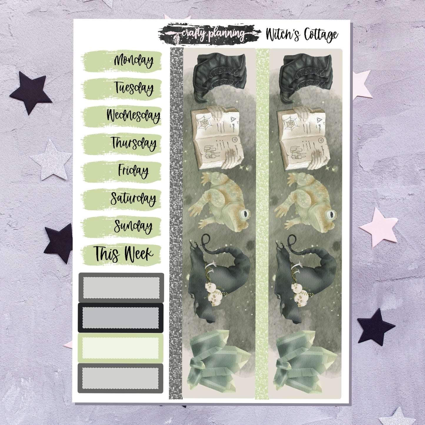 Witch's Cottage - A La Carte - Weekly Vertical Planner Kit