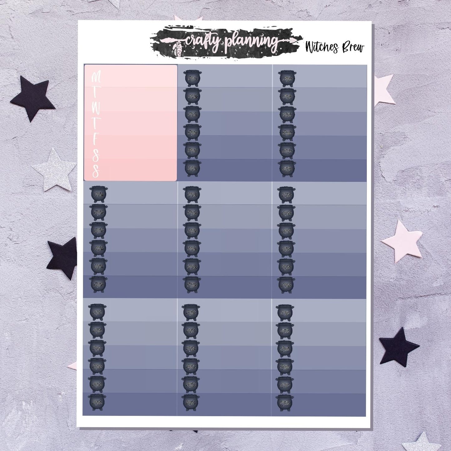 Witches Brew - Skin Tone Options - A La Carte - Weekly Vertical Planner Kit