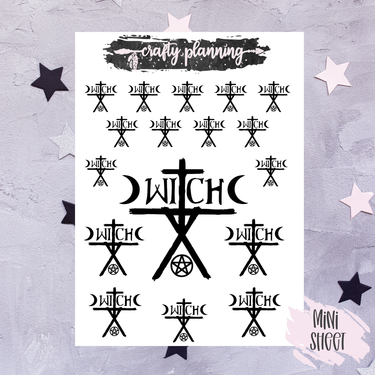 Witchcraft Stickers, Gothic Stickers, Planner Stickers, Esoteric Stickers, Dark & Moody, Pagan Stickers, Witch Stickers
