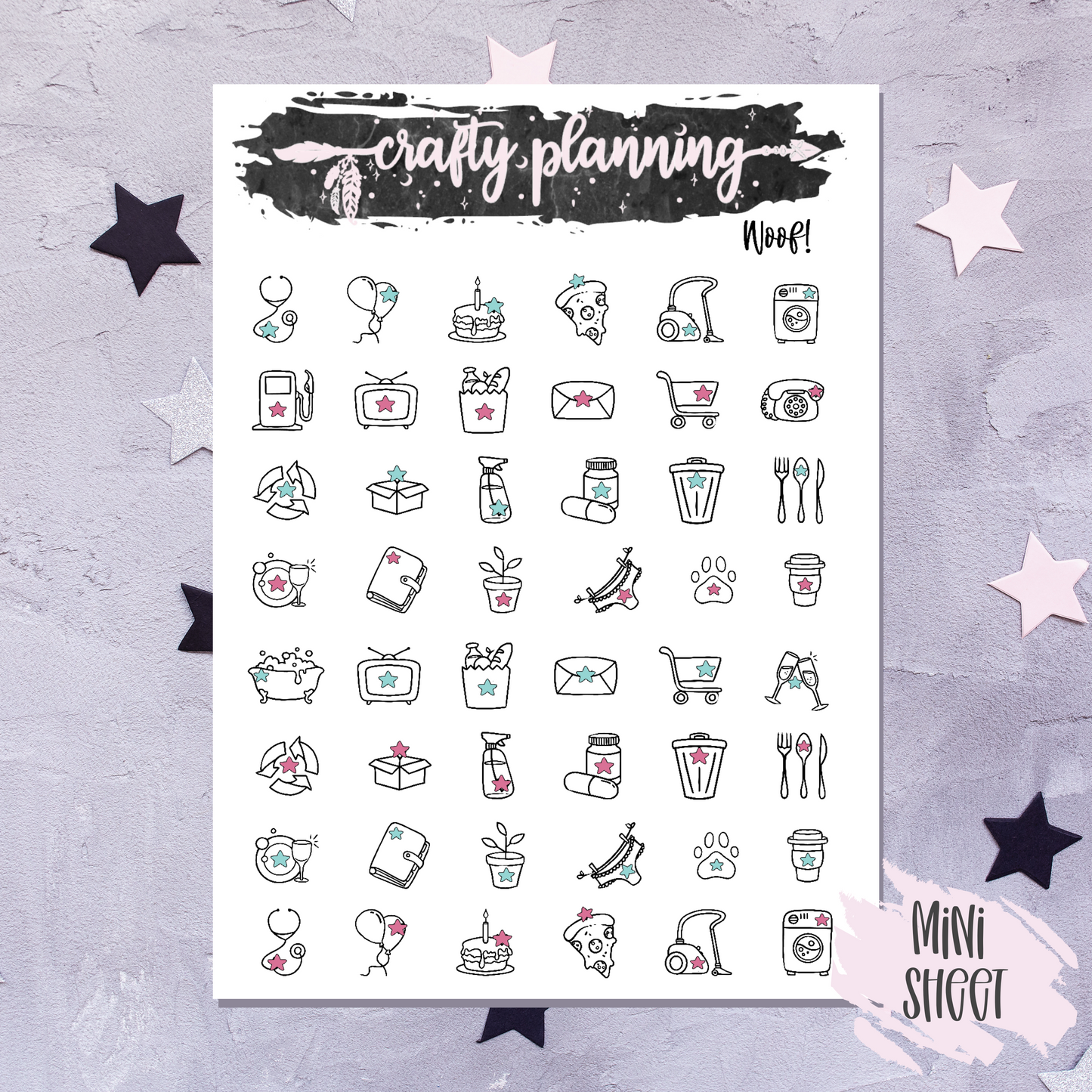 Woof! - LAST CHANCE - Weekly Vertical Planner Kit