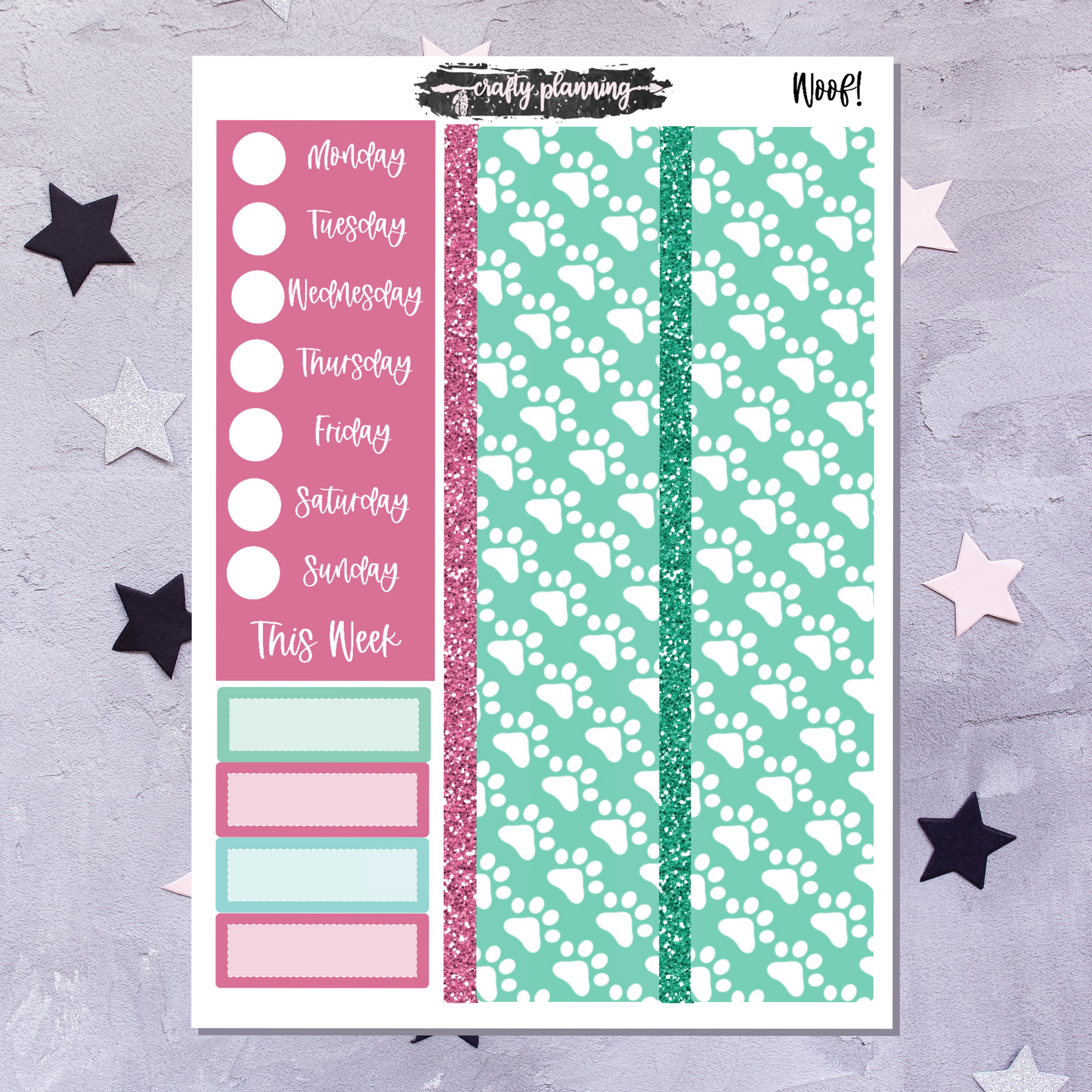 Woof! - LAST CHANCE - Weekly Vertical Planner Kit