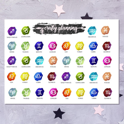 Zodiac Signs - Sticker Sheets