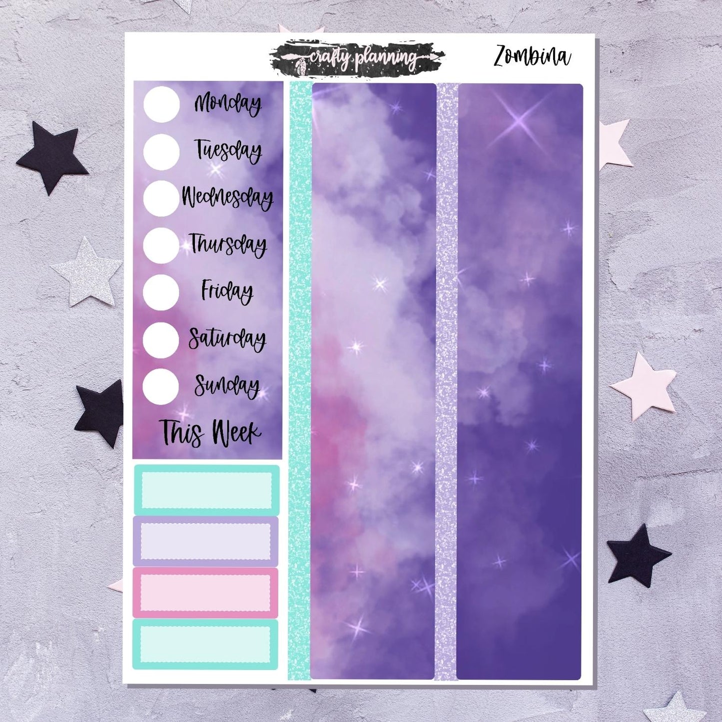 Zombina - A La Carte - Weekly Vertical Planner Kit