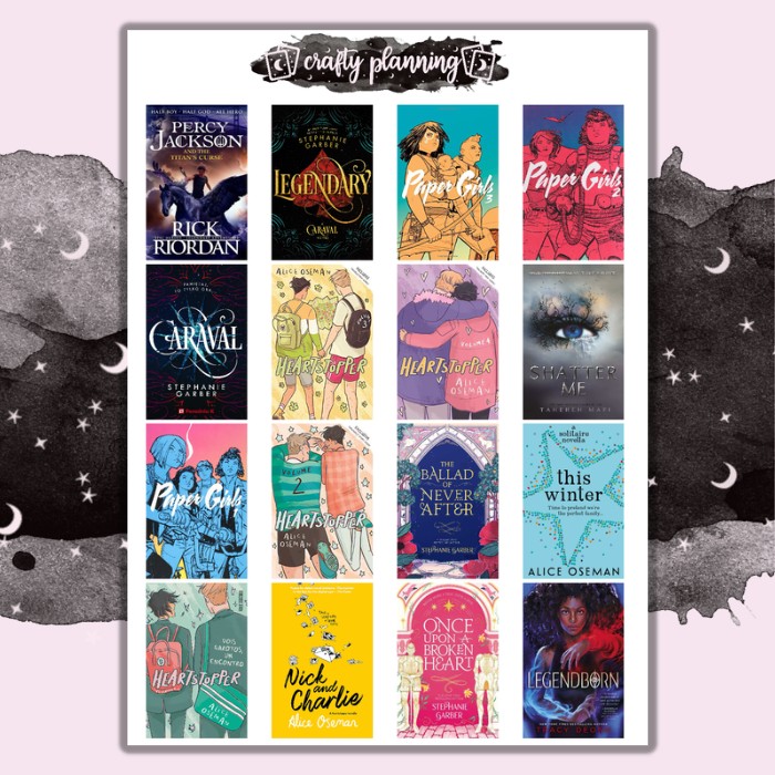 Custom Book Cover Stickers - Large &amp; Mini Sticker Sheet – Crafty Planning Shop