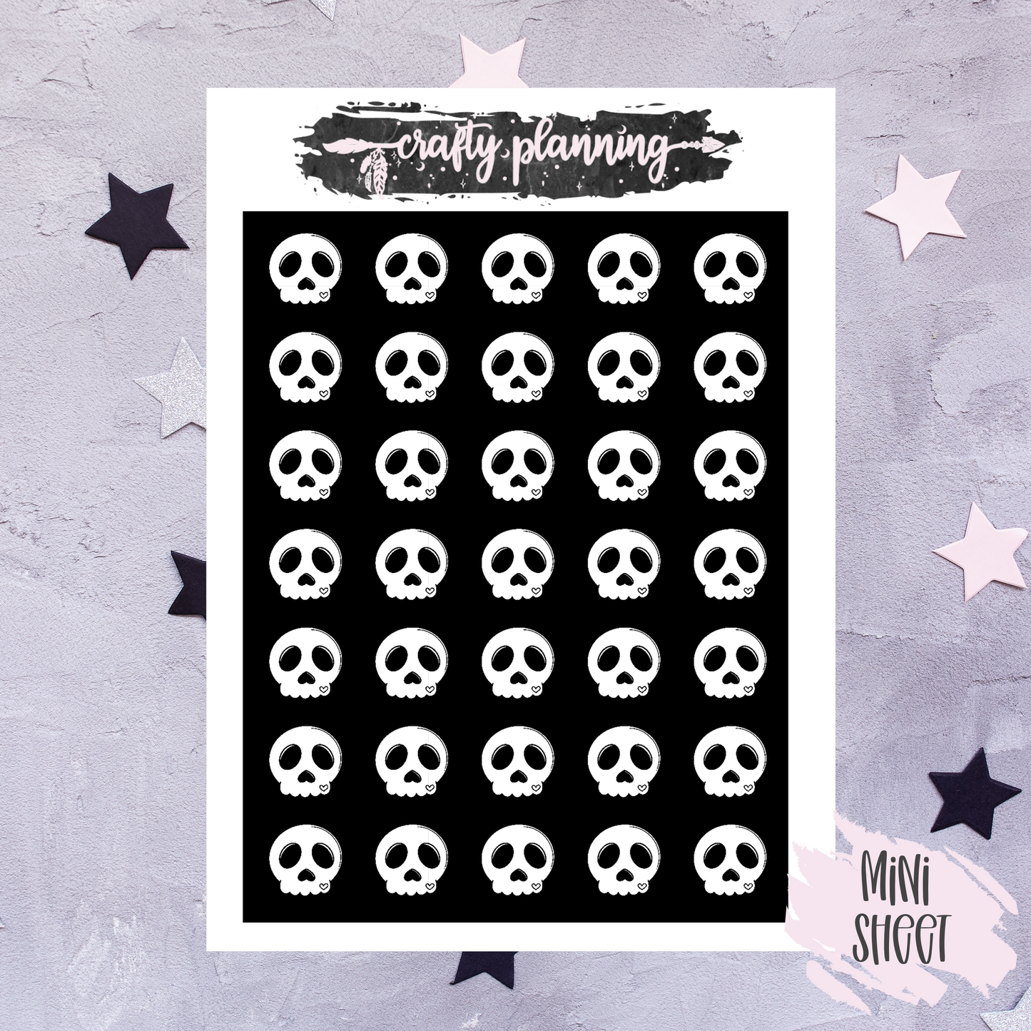 Blackout Skulls - Mini Sticker Sheet