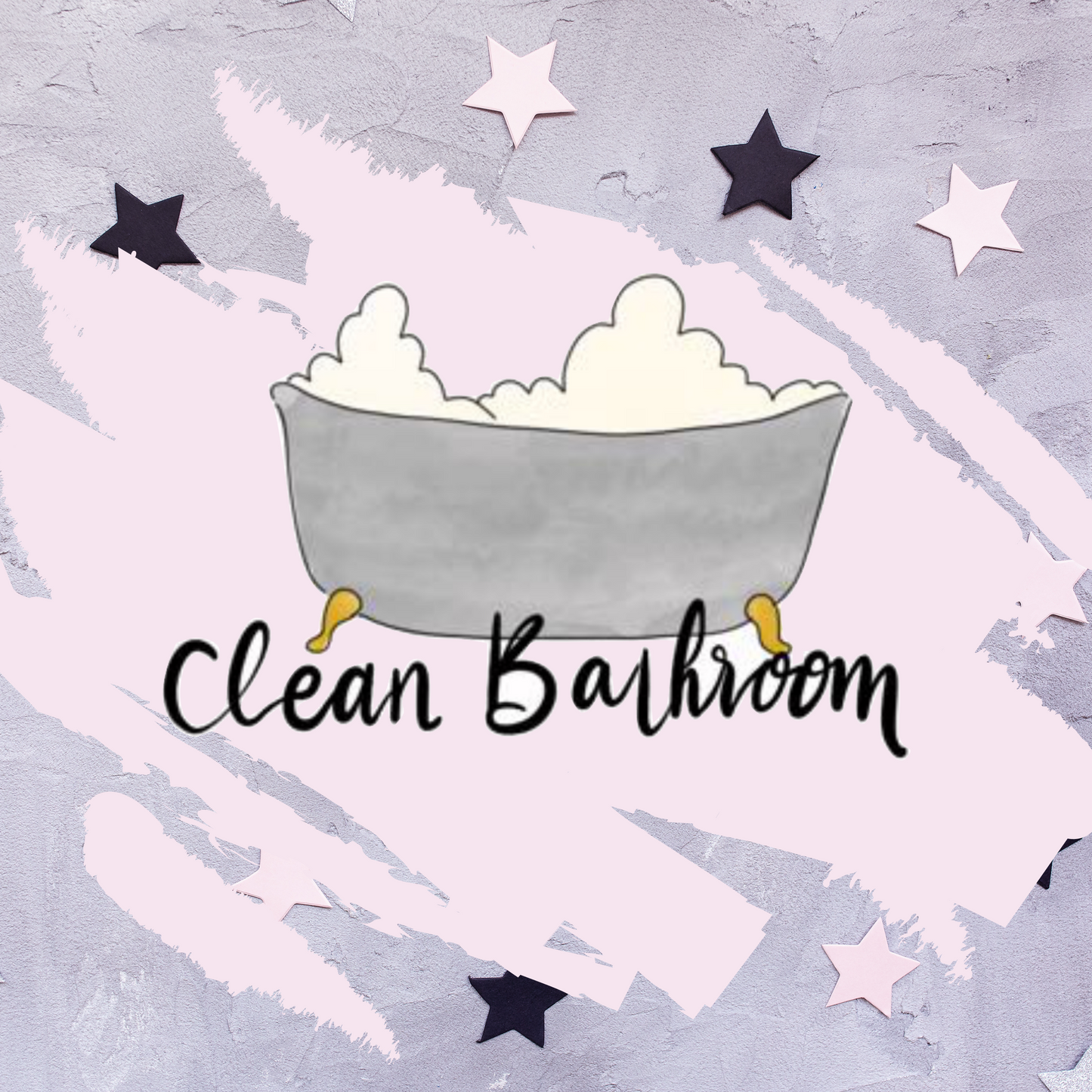 Clean bathroom icons - Hand drawn mini sticker sheet