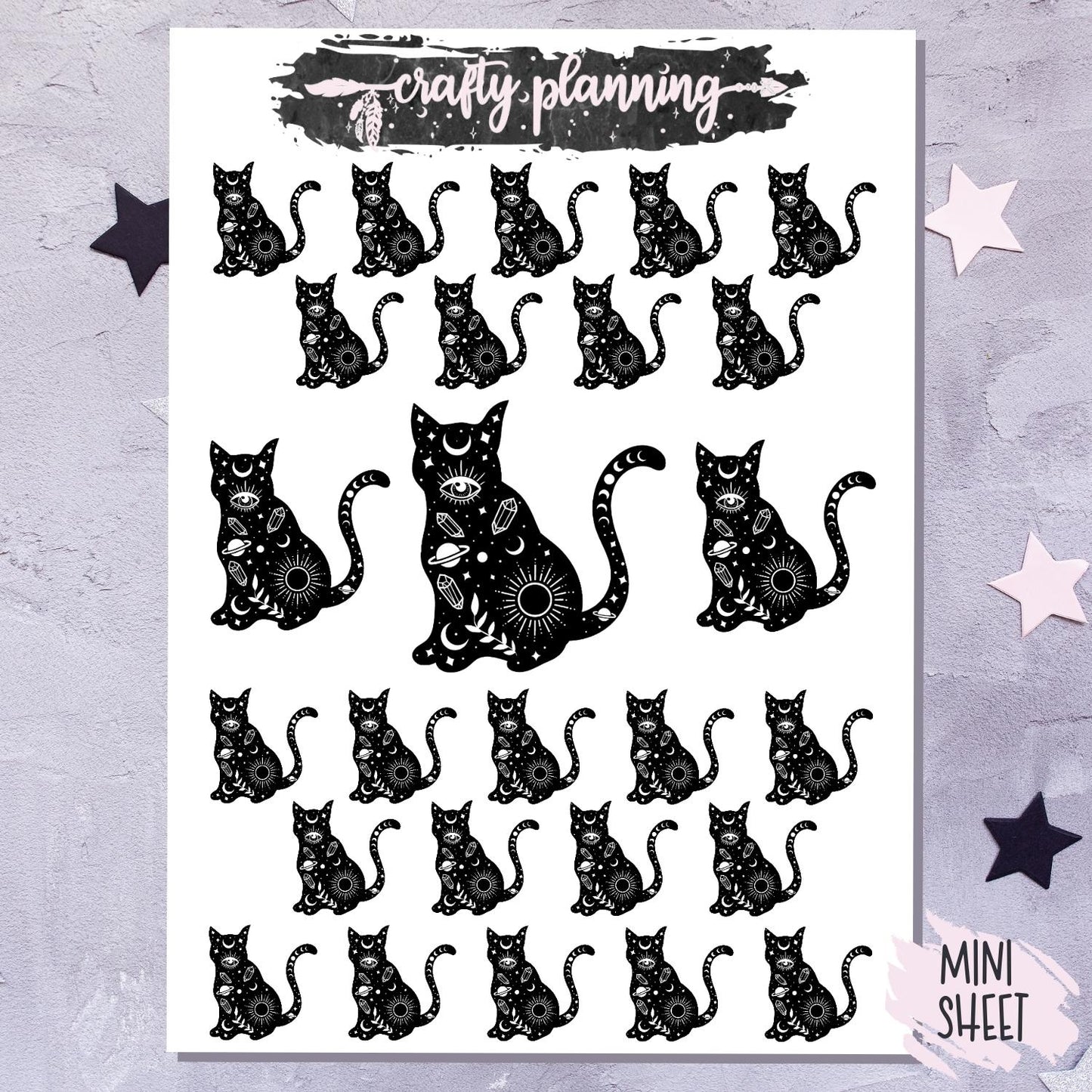 Cosmic Cats - Mini Sticker Sheet