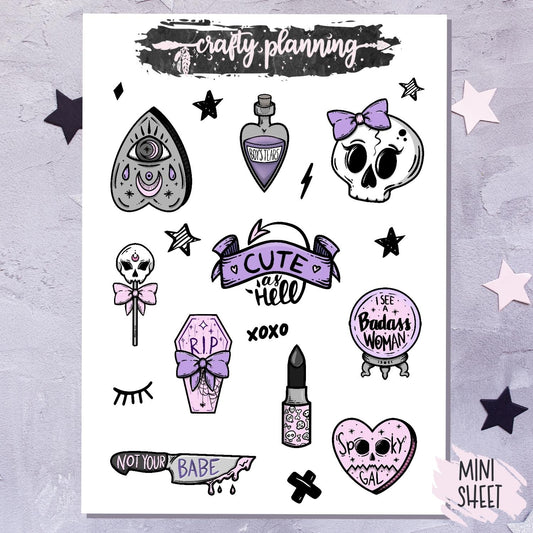 Cute As Hell Deco - Mini Sticker Sheet