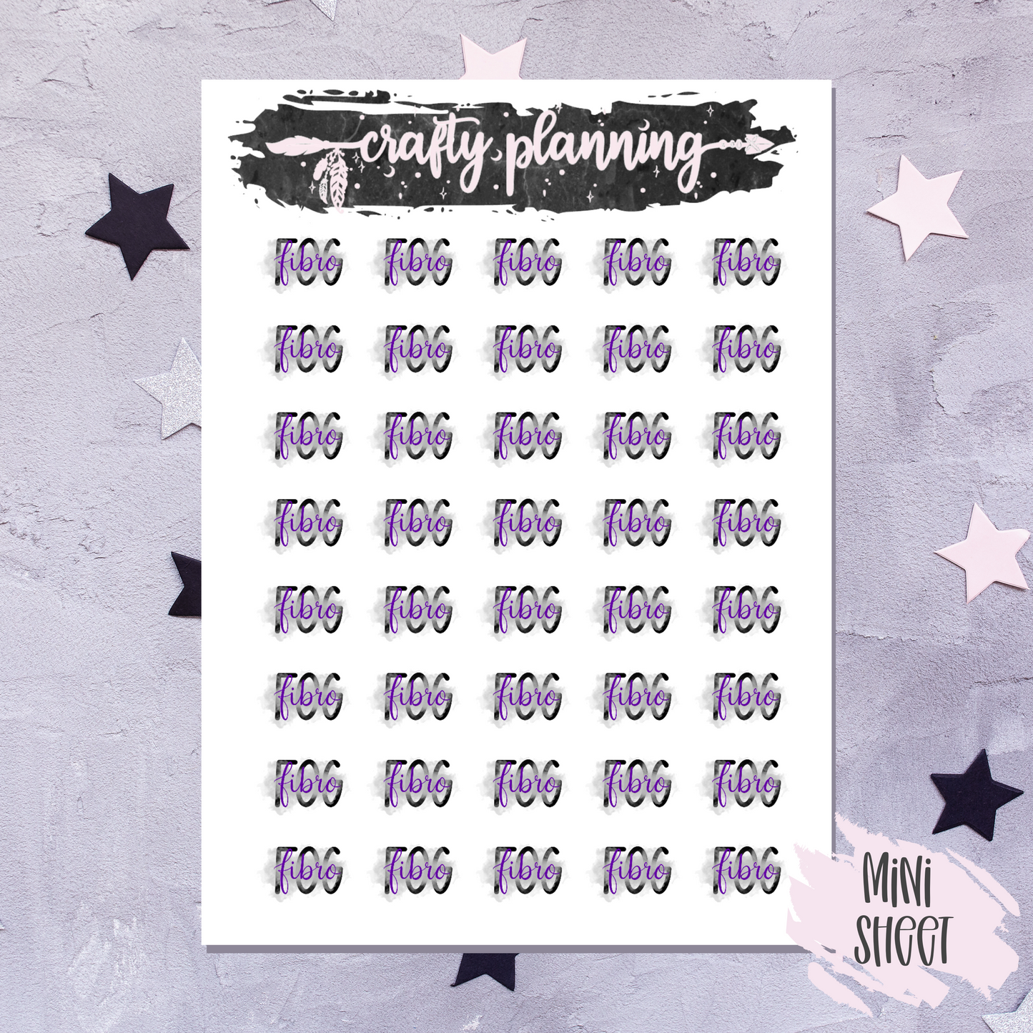 Fibro Stickers, Chronic Illness Stickers, Health Stickers, Brain Fog Stickers, Planner Stickers, Fibromyalgia, Symptom Tracker, Fibro Fog