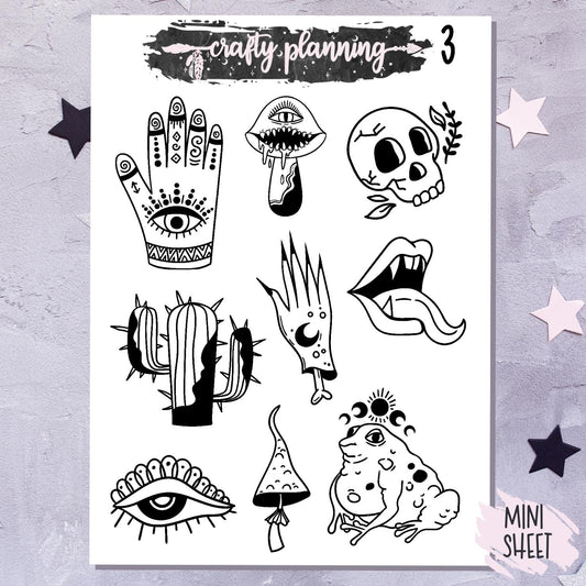 Gothic Deco - Mini Sticker Sheet