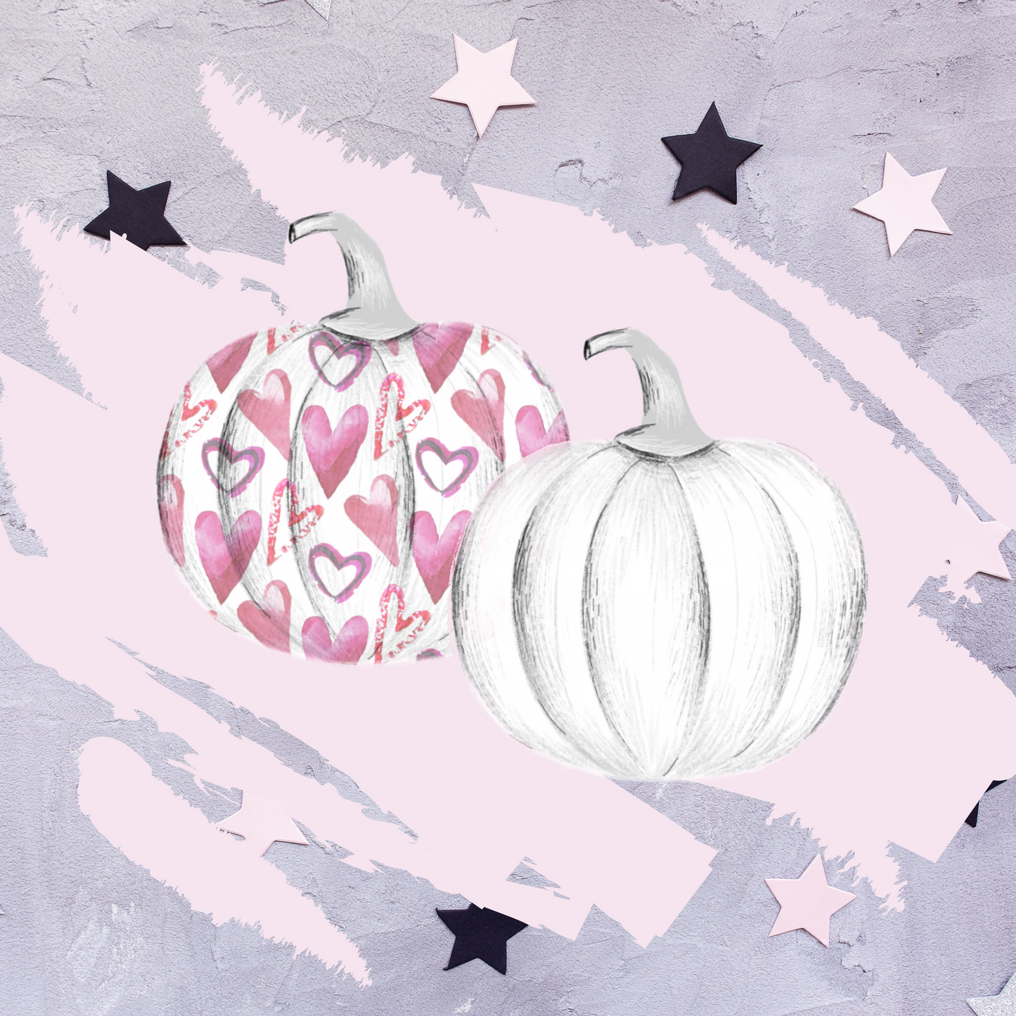Heart Pumpkin Stickers, Patterned Pumpkins, Pumpkin Stickers, Halloween Stickers, Samhain, Planner Stickers