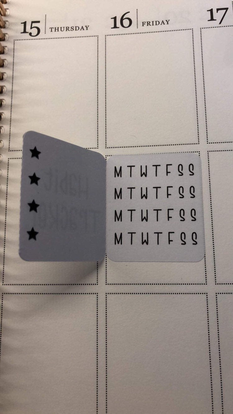 Fold Out Habit Trackers - Mini Sticker Sheet