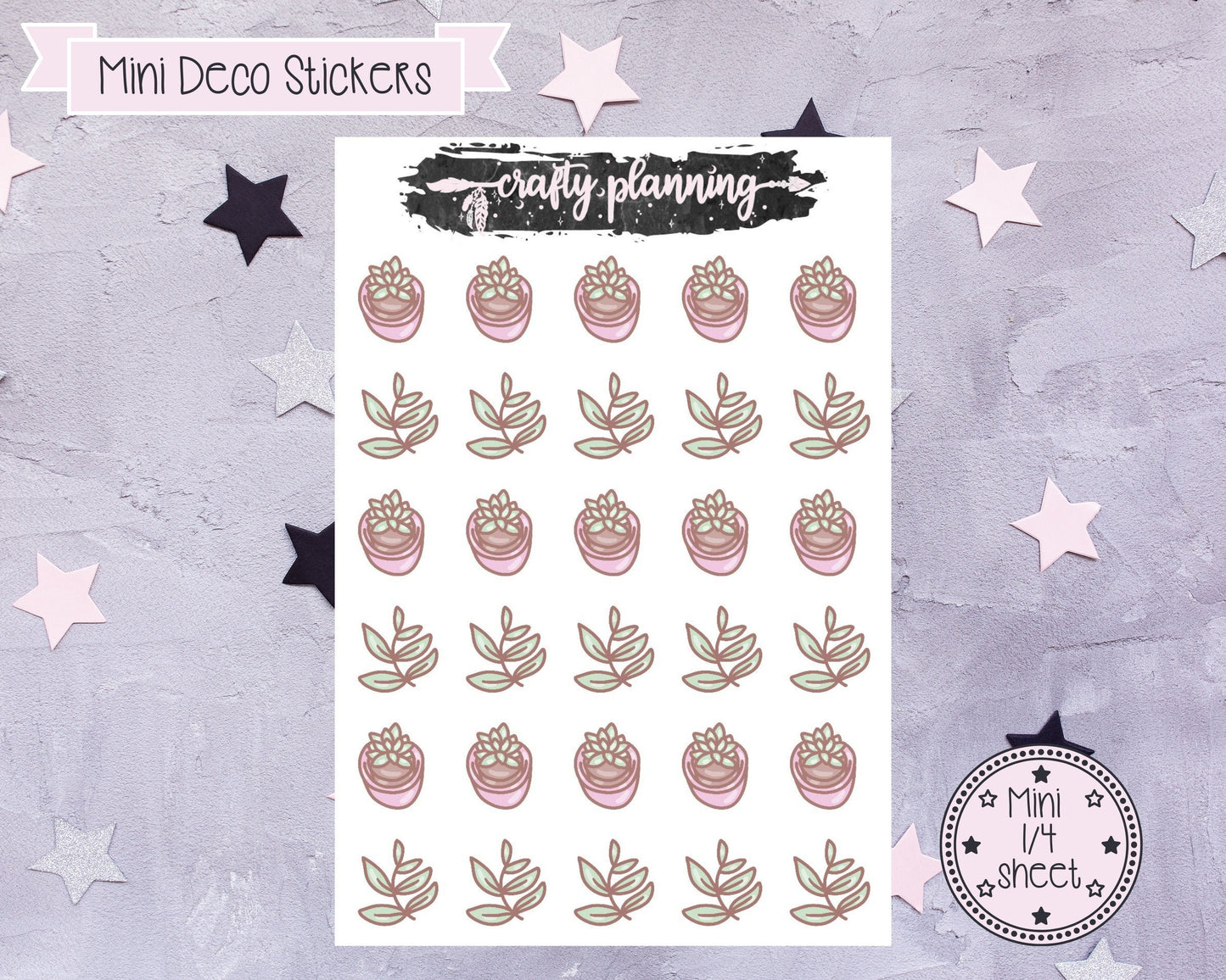 Plant & Herb Stickers - Pink Witch Stickers - Doodle Stickers - Witchcraft Stickers - Gardening - Witch Functional - Witch Planner Stickers