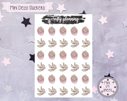 Plant & Herb Stickers - Pink Witch Stickers - Doodle Stickers - Witchcraft Stickers - Gardening - Witch Functional - Witch Planner Stickers