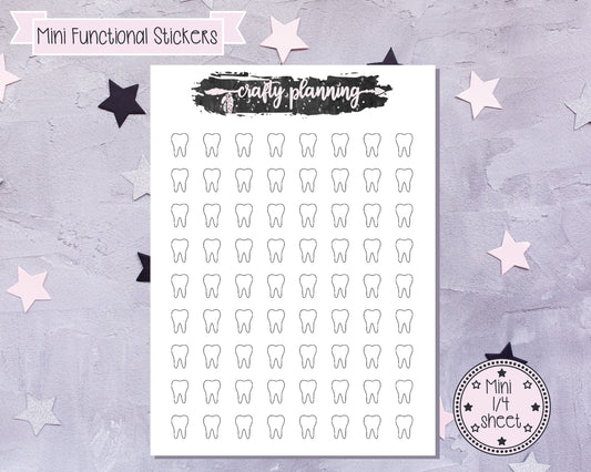 Dentist Stickers, Dental Appointment, Dentist Reminder, Teeth Stickers, Planner Stickers, Functional Stickers