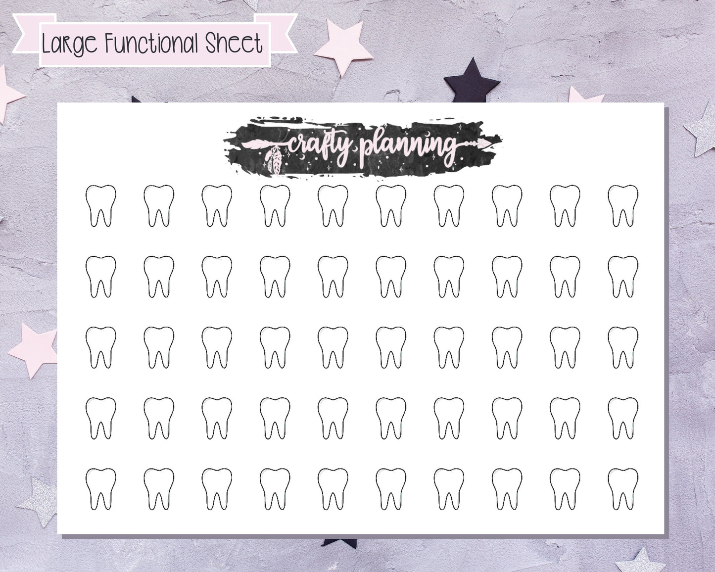 Dentist Tooth Icon - Mini Sticker Sheet