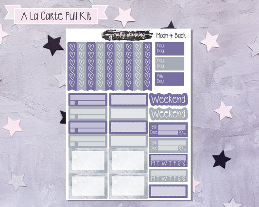 Moon & Back - Weekly Vertical Planner Kit