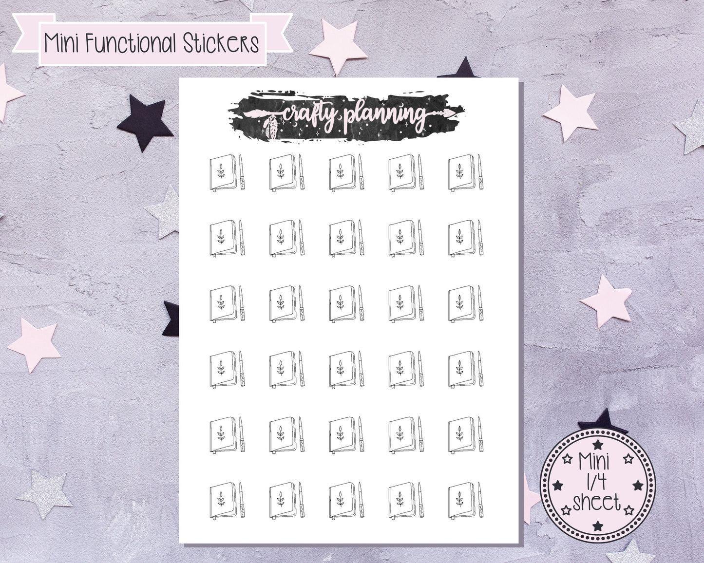 Journal - Minimal Icons - Mini Sticker Sheet