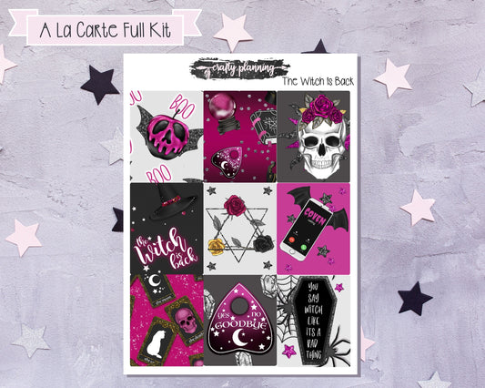 Weekly Planner Kit, Witchcraft Stickers, Gothic Stickers, Weekly Planner Kit, Planner Stickers, Witch Stickers, The Witch Is Back