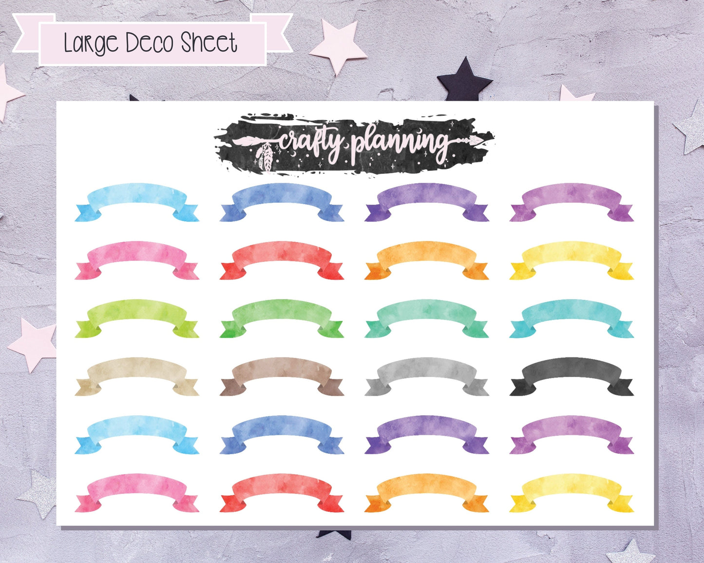 Ribbon Banners - Mini Sticker Sheet