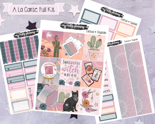 Cactus & Crystals - A La Carte - Weekly Vertical Planner Kit