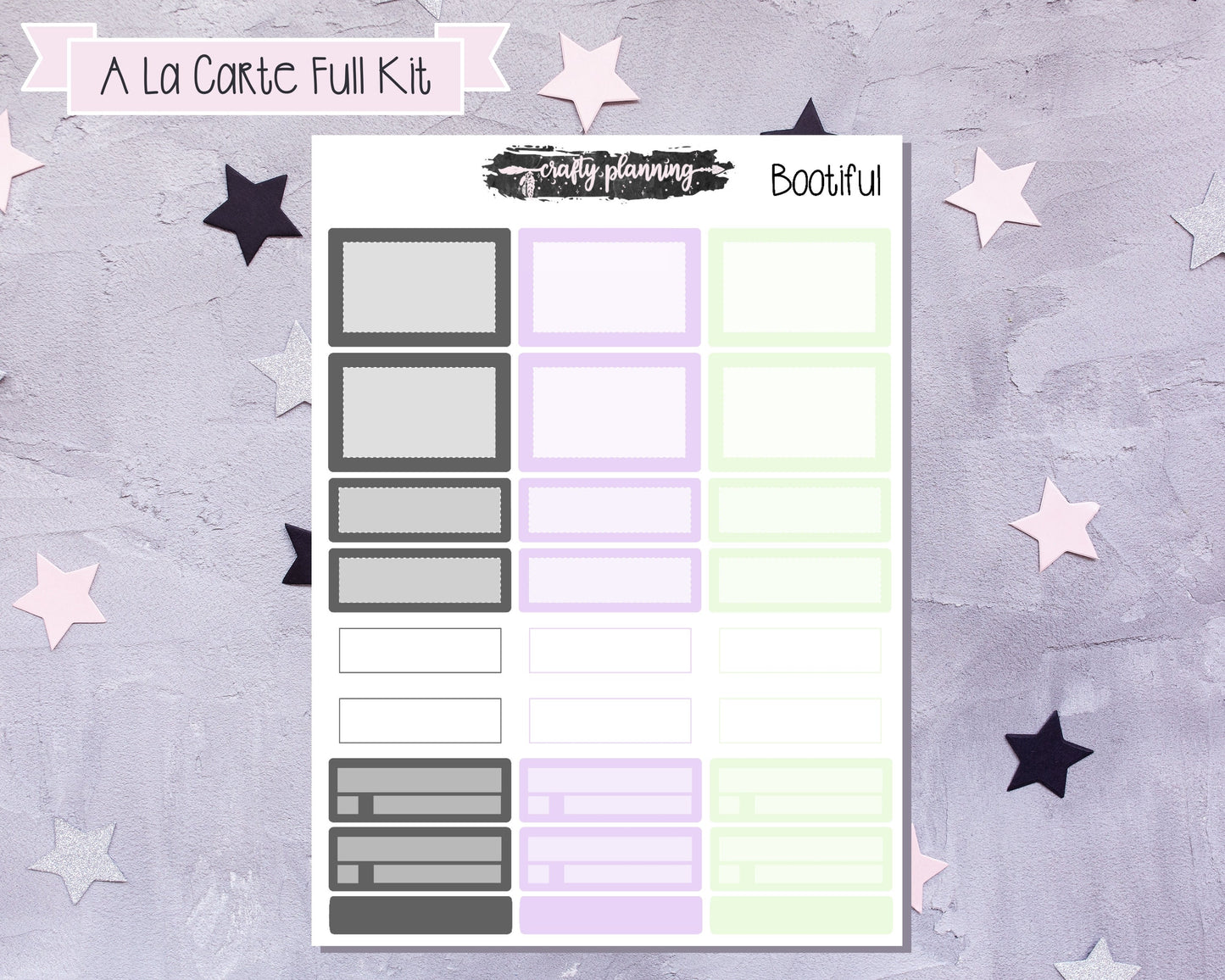 Bootiful - A La Carte - Weekly Vertical Planner Kit