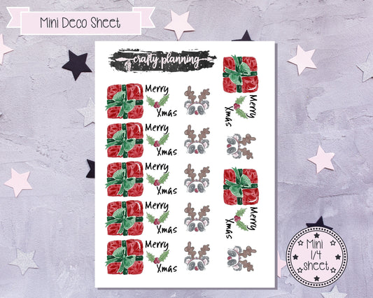 Christmas Flip Open Window Stickers, Xmas Stickers, Christmas Stickers, Fold Out Stickers, Peekaboo Stickers, Planner Stickers