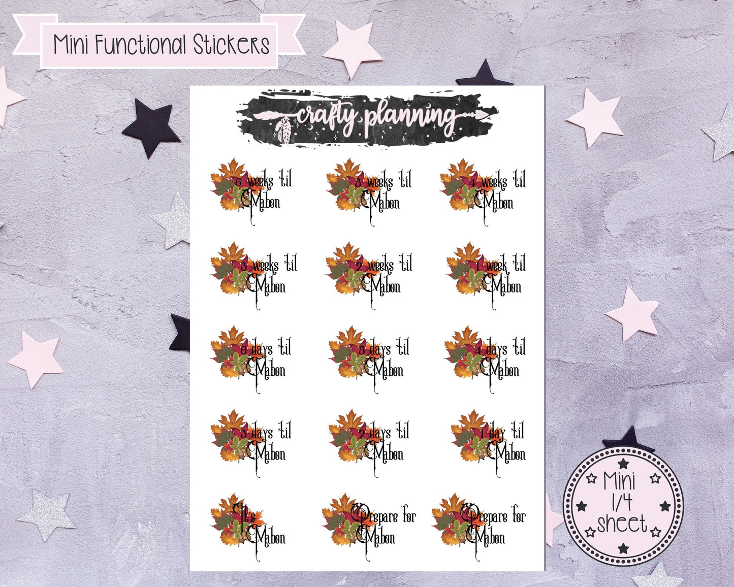 Mabon Countdown - Mini Sticker Sheet