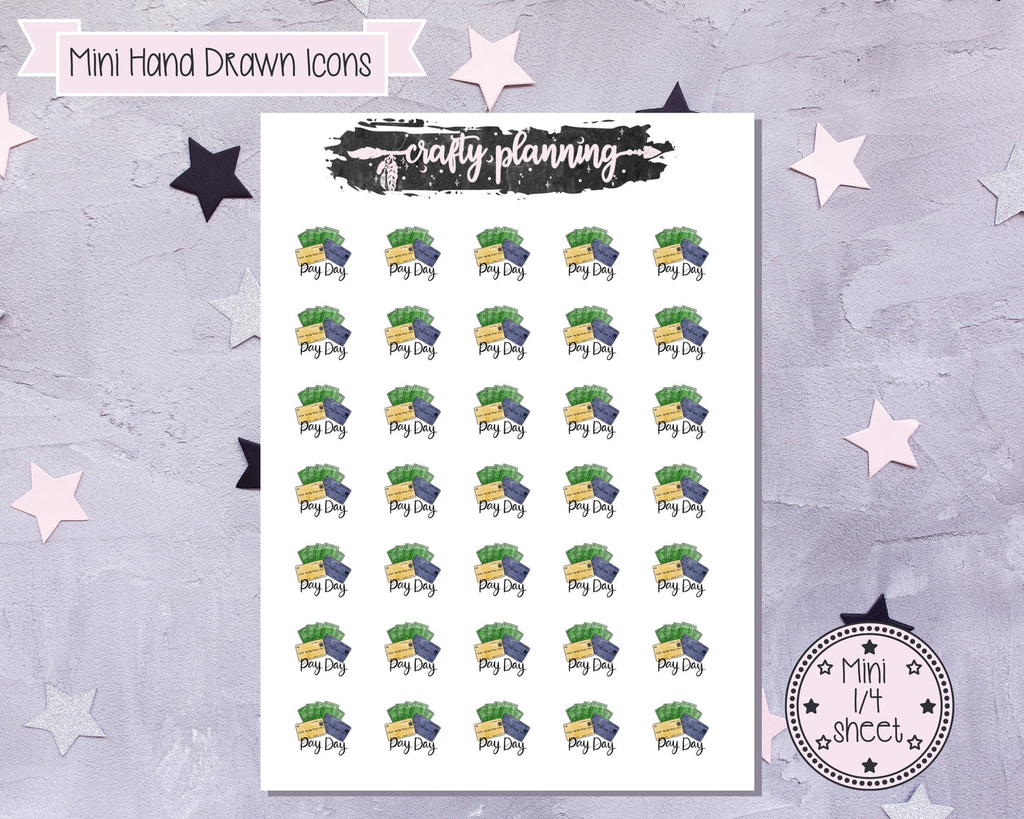Pay Day Stickers, Work Stickers, Money Stickers, Finance Stickers, Finance Planning, Money Management, Planner Stickers, Functional Stickers