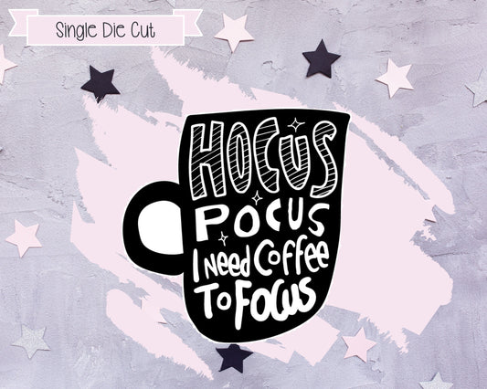 Hocus Pocus Stickers, Coffee Stickers, Witchcraft Stickers, Coffee Cup Stickers, Planner Stickers, Planner Die Cuts