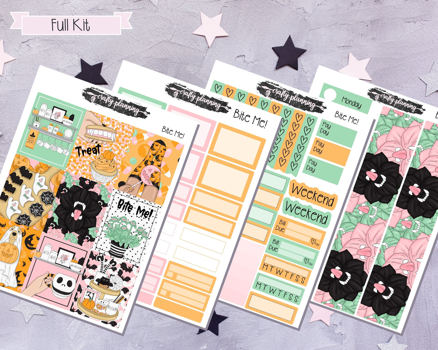 Bite Me - A La Carte - Weekly Vertical Planner Kit