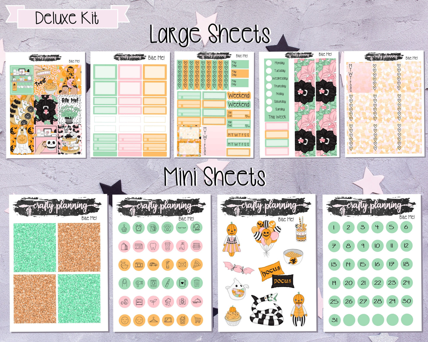 Bite Me - A La Carte - Weekly Vertical Planner Kit