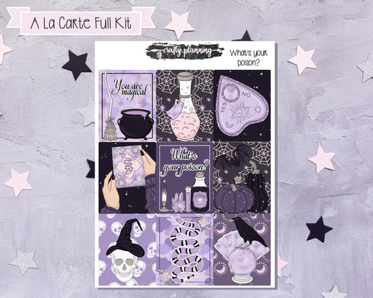 Witchcraft Planner Kit, Witchcraft Stickers, Standard Vertical, Planner Stickers, Weekly Planner Kit, What's Your Poison?