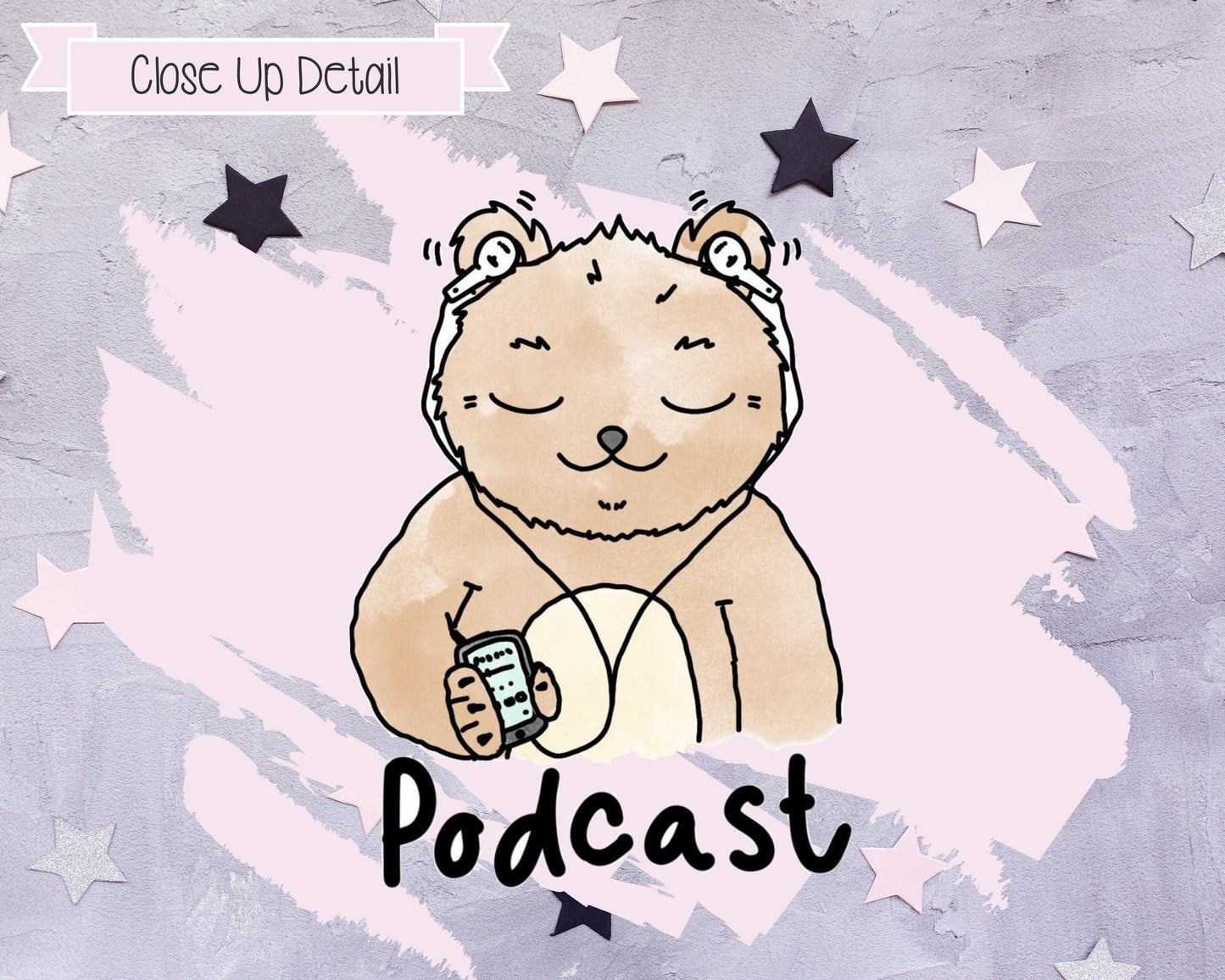 Podcast - Crafty Bear - Mini Sticker Sheet