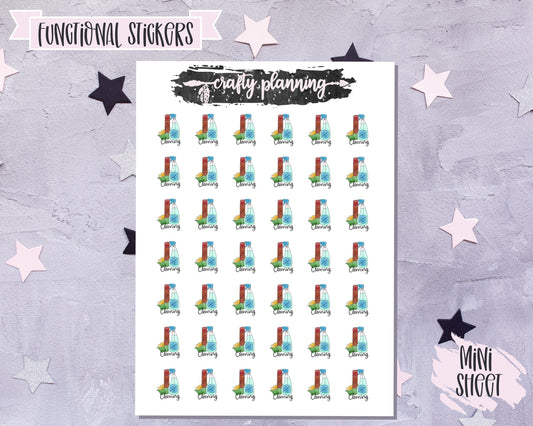 Cleaning Stickers, Planner Stickers, Hand Drawn Functional Stickers,Chores Stickers, Housework Stickers, Functional Stickers