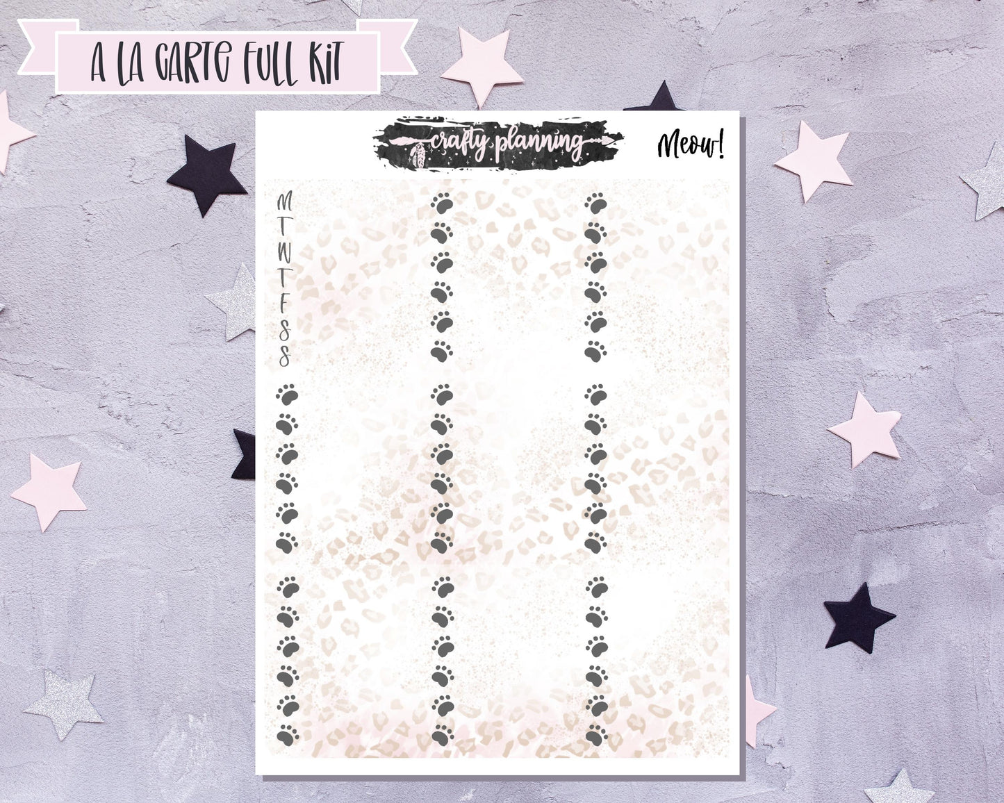 Meow! - A La Carte - Weekly Vertical Planner Kit